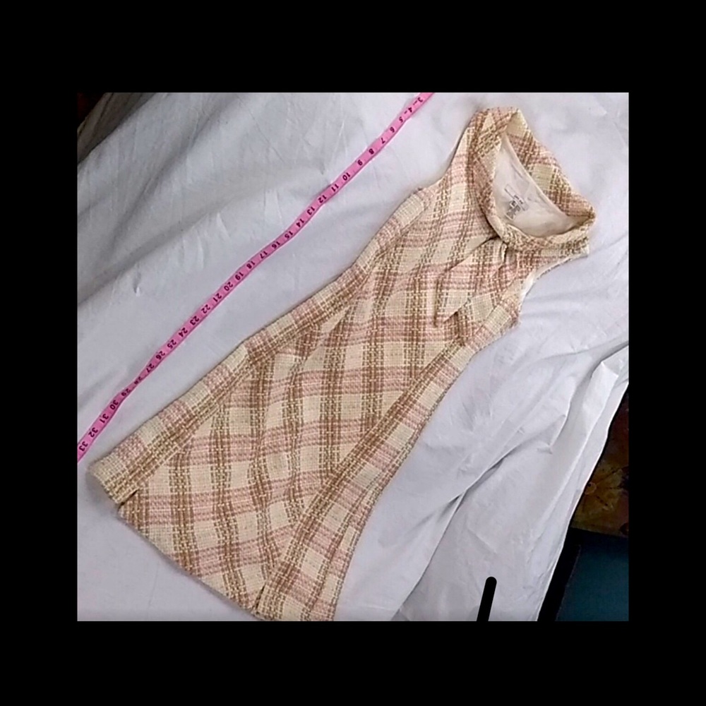 Zara Pink and Tan Plaid dress